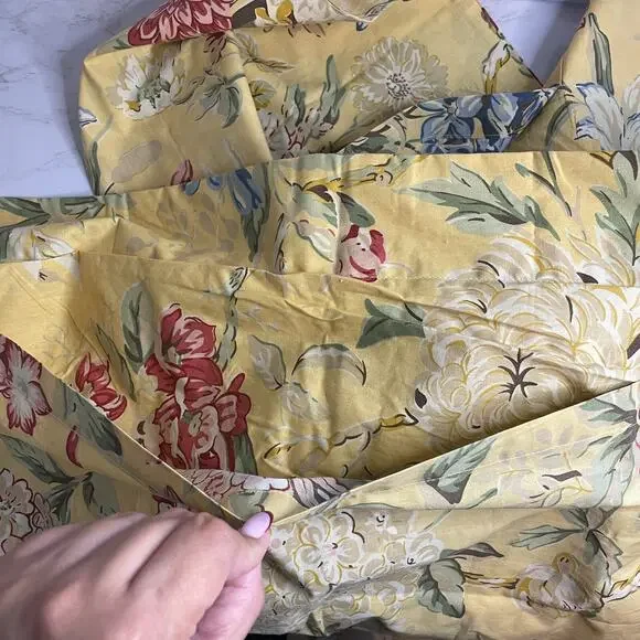 Pottery Barn Elodie Standard Sham Floral Yellow 100% Cotton Pillowcases - Picture 5 of 6